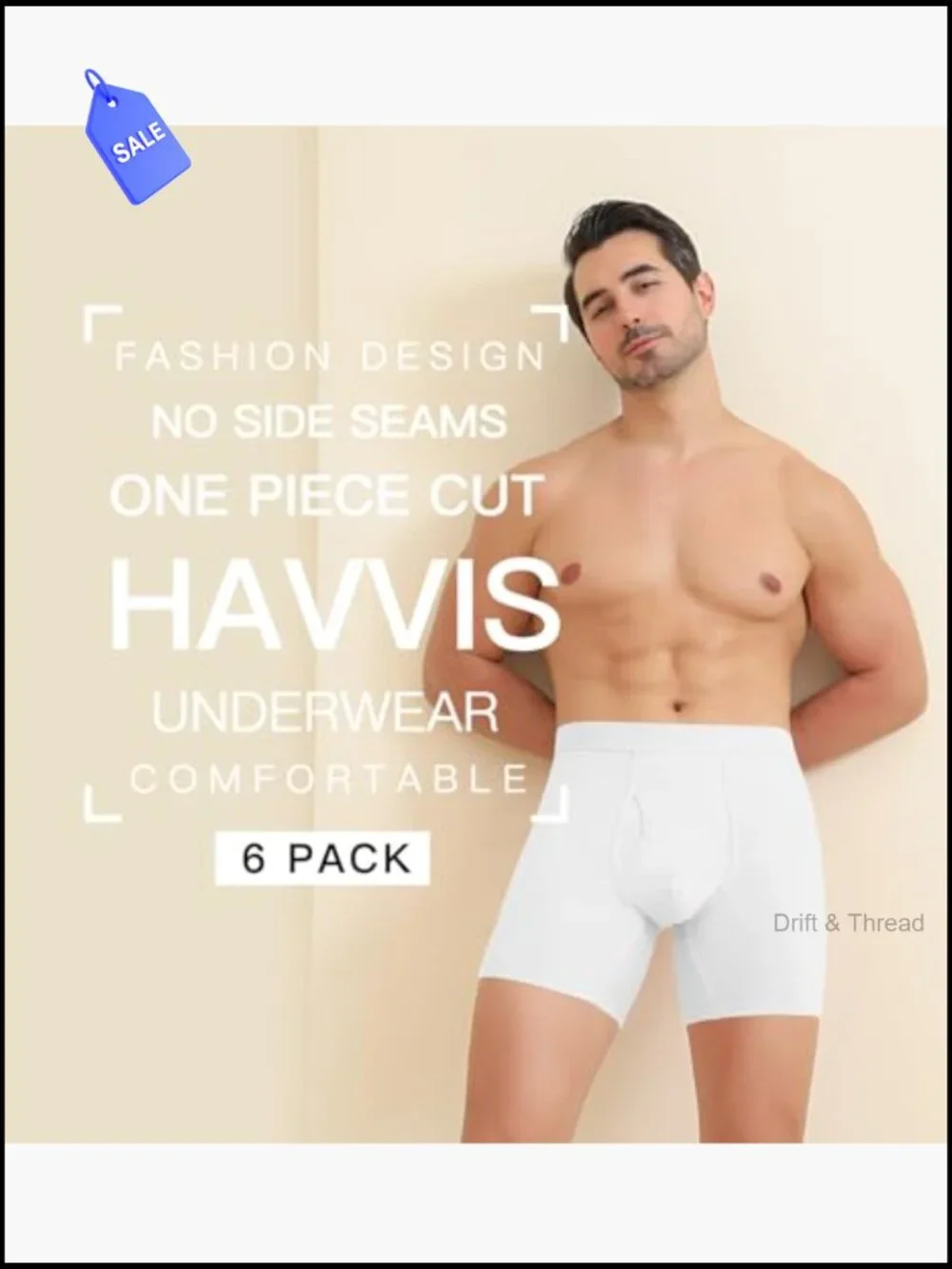 Men's Boxer Briefs 6-Pack Bamboo Viscose Soft Breathable Underwear
